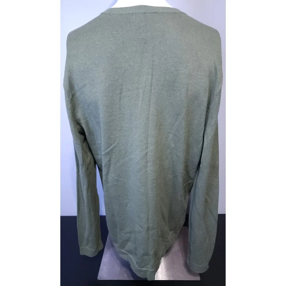 Banana‎ Republic Mens Size XL V-Neck Sweater Pullover Green Cotton